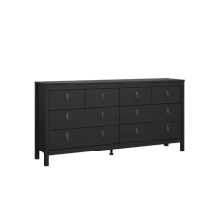 Ladekast Dallas Zwart - 160x80x39 cm