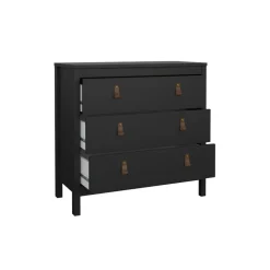 Ladekast Dallas Zwart - 84x80x39 cm