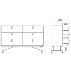 Ladekast Denver Eiken - 150x95x40 cm