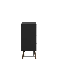 Ladekast Denver Zwart / Walnoot - 150x95x40 cm