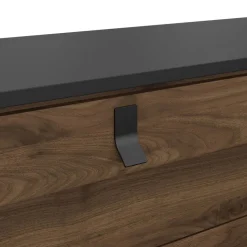 Ladekast Denver Zwart / Walnoot - 150x95x40 cm