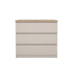 Ladekast Luna Taupe / Eiken - 77x71x50 cm