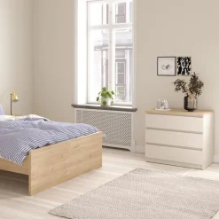 Ladekast Luna Taupe / Eiken - 77x71x50 cm
