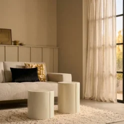 Light & Living Bijzettafel Chulilla Crème - Ø 33 cm