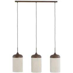 Light & Living Hanglamp Dania Bruin - 3 x E27 - 90 cm breed
