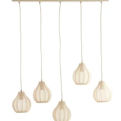 Light & Living Hanglamp Elati Naturel - 5 x E27 - 100 cm breed