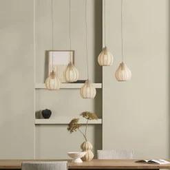 Light & Living Hanglamp Elati Naturel - 5 x E27 - 100 cm breed
