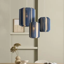 Light & Living Hanglamp Kozana Blauw - E27 - Ø 36 cm