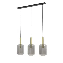 Light & Living Hanglamp Lekar Goud - 3 x E27 - 100 cm breed