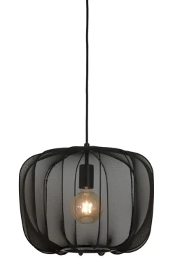 Light & Living Hanglamp Plumeria Zwart - E27 - Ø 40 cm