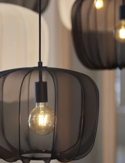 Light & Living Hanglamp Plumeria Zwart - E27 - Ø 40 cm