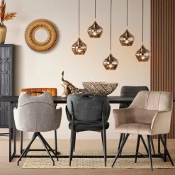 Light & Living Hanglamp Rakel Brons - 5 x E27 - 104 cm breed