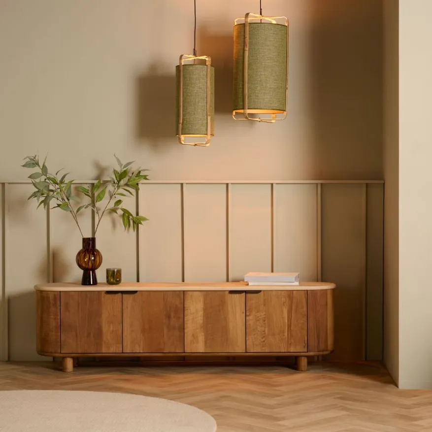 Light & Living Hanglamp Sendai Groen - E27 - Ø 32 cm