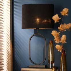 Light & Living Lampenvoet Jamiri Zwart - E27 - 45 cm hoog