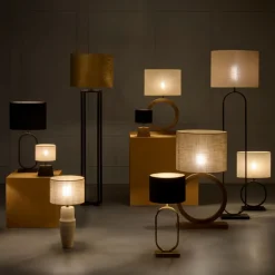Light & Living Lampenvoet Liva Zwart - E27 - 42 cm hoog