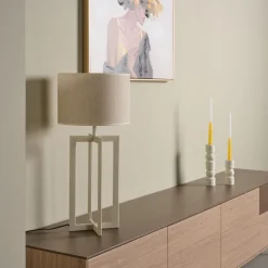 Light & Living Lampenvoet Mace Creme - E27 - 46 cm hoog
