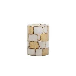 Light & Living Sfeerlicht Dronero Wit/Bruin - 13 cm hoog