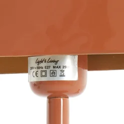 Light & Living Tafellamp Elenie Oranje - E27 - 36 cm hoog