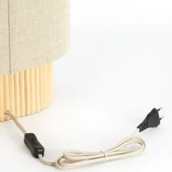 Light & Living Tafellamp Laslo Naturel - E27 - 45 cm hoog