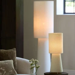 Light & Living Tafellamp Mikkel Crème - E27 - 58 cm hoog