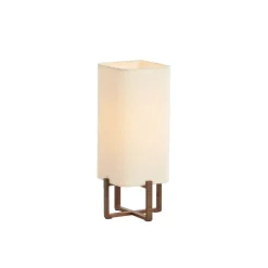 Light & Living Tafellamp Wyn Crème / Bruin - E27 - 39 cm hoog