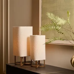 Light & Living Tafellamp Wyn Crème / Bruin - E27 - 39 cm hoog