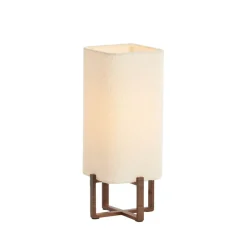 Light & Living Tafellamp Wyn Crème / Bruin - E27 - 51 cm hoog