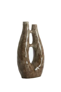 Light & Living Vaas Katha Bruin - 41 cm hoog