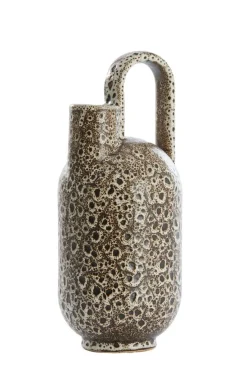 Light & Living Vaas Serres Crème / Zwart - 37 cm hoog
