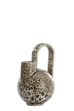 Light & Living Vaas Serres Crème / Zwart - 26 cm hoog