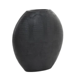 Light & Living Vaas Skeld Zwart - 40 cm hoog