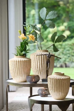 Light & Living Vaas Talea Lichtbruin - 28 cm Hoog