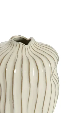 Light & Living Vaas Vechhia Crème - 25 cm hoog