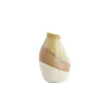 Light & Living Vaas Yulara Bruin / Creme - 19 cm hoog
