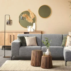 Light & Living Vloerlamp Lekar Zwart - E27 - 155 cm hoog