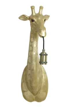 Light & Living Wandlamp Giraffe Goud - E27 - 61 cm hoog