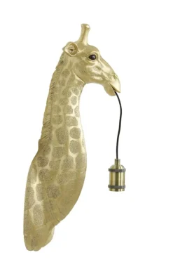Light & Living Wandlamp Giraffe Goud - E27 - 61 cm hoog
