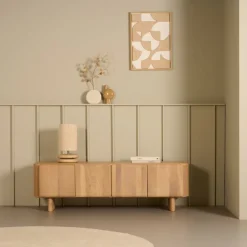 Light& Living Lampenvoet Eboli Naturel - E27 - 9 cm hoog