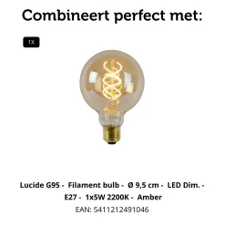Lucide Hanglamp Danza Goud - E27 - Ø 25 cm