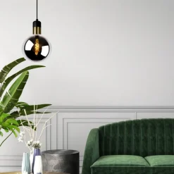 Lucide Hanglamp Julius Zwart - E27 - Ø 20 cm
