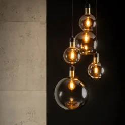 Lucide Hanglamp Julius Zwart - 5 x E27 - Ø 50 cm