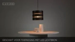 Lucide Hanglamp Rosas Zwart - E27 - Ø 26 cm
