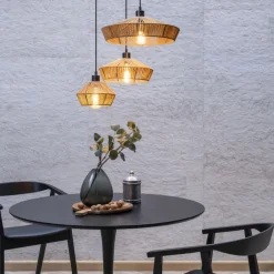 Lucide Hanglamp Yunkai Naturel - 3 x E27 - Ø 50 cm