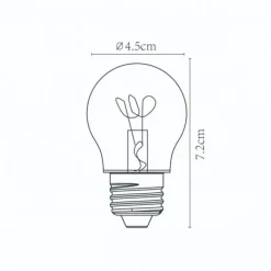 Lucide Lichtbron G45 Amber - E27 - Ø 4,5 cm