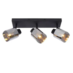Lucide Plafondspot Alion Zwart - 3 x E14 - 38x10 cm