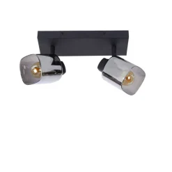 Lucide Plafondspot Alion Zwart - 2 x E14 - 26x10 cm