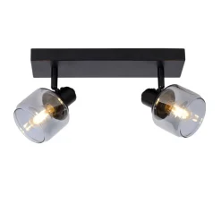 Lucide Plafondspot Bjorn Zwart - 2 x E14 - 30 cm breed