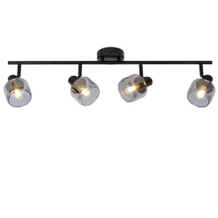 Lucide Plafondspot Bjorn Zwart - 4 x E14 - 74 cm breed