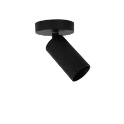 Lucide Plafondspot Clubs Zwart - GU10 - Ø 10 cm