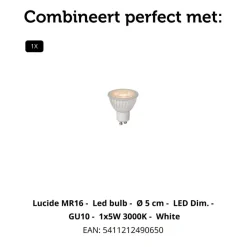 Lucide Plafondspot Clubs Wit - GU10 - Ø 10 cm